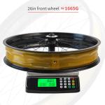 26" Fat Bike Front Wheel for Electric Bicycles 26in X4.0 Tire E-Bike Front Wheel Aluminum Alloy 36 Spokes Quick Release 9x135mm 6 Bolts Disc Brake Bike Wheel Weight 1665g for Snow Beach Tire Bicycles