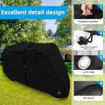 Adult Tricycle Cover/Electric Trike Cover, 600D Heavy Duty Oxford Cloth Tricycle Cover, UV Protection & Windproof, Waterproof Recumbent Trike Cover Replacement,includes 1 x adjustable Straps (Black)