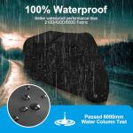 Adult Tricycle Cover/Electric Trike Cover, 600D Heavy Duty Oxford Cloth Tricycle Cover, UV Protection & Windproof, Waterproof Recumbent Trike Cover Replacement,includes 1 x adjustable Straps (Black)