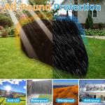 Adult Tricycle Cover/Electric Trike Cover, 600D Heavy Duty Oxford Cloth Tricycle Cover, UV Protection & Windproof, Waterproof Recumbent Trike Cover Replacement,includes 1 x adjustable Straps (Black)