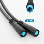 baluoqi 1T2 Y-Splitter Extension Wire with Julet Type 4pin Connector for Bike Headlight Cable in eBike Conversion Kits (4pin, 7" in Length)