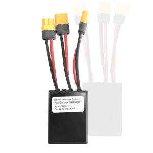 JOJOCY Dual Battery Connector 20V-72V, E-Bike Parallel Module Adapter, XT60 Port Design for Dual Battery Pack Switch Balancer, Increase Capacity by Connecting Two Batteries (30A)