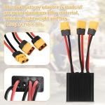 JOJOCY Dual Battery Connector 20V-72V, E-Bike Parallel Module Adapter, XT60 Port Design for Dual Battery Pack Switch Balancer, Increase Capacity by Connecting Two Batteries (30A)