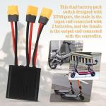 JOJOCY Dual Battery Connector 20V-72V, E-Bike Parallel Module Adapter, XT60 Port Design for Dual Battery Pack Switch Balancer, Increase Capacity by Connecting Two Batteries (30A)