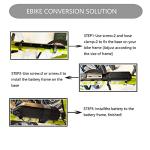 DRIFT MANIAC Ebike Conversion Kit for Battery Adapter Frame Mount, Aluminum Black 6 Slot