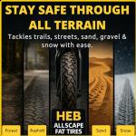 Allscape 26x4.0 Fat Bike Tires – Heavy Duty All-Terrain 26 Inch Tires for Ebikes, MTB & Mountain Bikes, Durable Directional Tread for Snow, Sand & Trail – 2 Pack – USA Customer Support