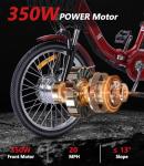 KAKIGO Two Seater Electric Tricycle for Adults, Peak 500W 3 Wheel Electric Bike with Passenger Seat, 48V 13Ah Battery, Folding Motorized Trike with Rear Basket for Women and Seniors