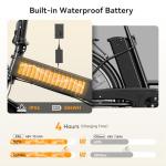 Electric Bike for Adults with Peak 1000W Motor up to 25Mph EBS Ebike, Built-in 48V Removable Battery up to 55 Max Miles Folding Ebike, Aluminum 20'' Fat Tire Electric Bicycle