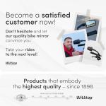 WITTKOP Bike mirror | Large HD field of vision | 360° rotatable & foldable | Mounting above & below | Break-proof & durable | ebike accessories, bike mirror handlebar mount, bicycle mirrors