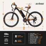 ACTBEST Apex Electric Bike for Adults, 26" 1000W Peak Electric Mountain Bike, 22MPH Top Speed, Max Range 55+ Miles, 48V Removable Battery, 21-Speed Lightweight E-Bike, Black 48V