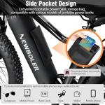 NEWBOLER E Bike Battery Cover - Cold, Dust and Waterproof E-Bike Battery Protector Accessory for Battery Heating and Increased Range for Batteries with a circumference of 8.66-17.5 in