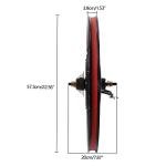 27.5Inch Electric Bicycle Conversion Kit, 72V 2000W E-Bike Rear Wheel Hub Motor with Mutifunction LCD Display & Pedal Assistant Sensor, 60N.M 7-Speed Flywheel E-Bike Conversion Set US Stock