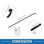 A ABSOPRO Bicycle Spokes 12G 125mm Length Bike Wheel Spokes Carbon Steel Black 1 Set