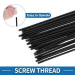 A ABSOPRO Bicycle Spokes 12G 125mm Length Bike Wheel Spokes Carbon Steel Black 1 Set