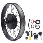 26 in Rear Wheel Electric Fat Tire Ebikes Conversion Kit 26 in Rear Wheel Ebike Hub Motor 46V 1500W Fat Tire E bike Conversion Kit with LCD Display, No Disc Brake (Battery & Tire Not Included)