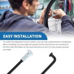 A ABSOPRO Bicycle Spokes 12G 125mm Length Bike Wheel Spokes Carbon Steel Black 1 Set