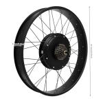 26 in Rear Wheel Electric Fat Tire Ebikes Conversion Kit 26 in Rear Wheel Ebike Hub Motor 46V 1500W Fat Tire E bike Conversion Kit with LCD Display, No Disc Brake (Battery & Tire Not Included)