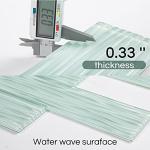 Lovdeco Light Green Water Wave Glass Subway Tile, 3 x 12 Inch, 4 Sq Ft, Backsplash for Bathroom Kitchen Wall, 16-Pack