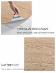 FOGZUVR 15.7'' Wide Vinyl Flooring Roll 12.86 Sq.ft Self-Adhesive, Wood Grain Floor Tiles Peel and Stick Waterproof Floor Stickers Durable Easy Install for Bathroom&Kitchen(Yellow, 118''x15.7'')