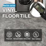 auxua Peel and Stick Floor Tiles, Stone Vibe Upgraded Thick 12"x12" Vinyl Floor Tiles Waterproof, Non-Slip for Bathroom, Kitchen, Self Adhesive DIY for Instant Ambiance (12 Tiles)