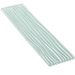 Lovdeco Light Green Water Wave Glass Subway Tile, 3 x 12 Inch, 4 Sq Ft, Backsplash for Bathroom Kitchen Wall, 16-Pack