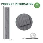 18 Sq. Ft Floor Tiles Peel and Stick Vinyl Floor 36 x 6 inch Luxury Self Adhesive Waterproof Flooring Planks DIY for Kitchen, Living Room, Shops, RV, Wood Look Plank, 12-Pack, Deep Gray