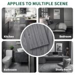 18 Sq. Ft Floor Tiles Peel and Stick Vinyl Floor 36 x 6 inch Luxury Self Adhesive Waterproof Flooring Planks DIY for Kitchen, Living Room, Shops, RV, Wood Look Plank, 12-Pack, Deep Gray