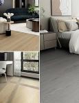 15.7'' Wide Vinyl Flooring Roll 12.86 Sq.ft -FOGZUVR Peel and Stick Floor Tiles Wood Self-Adhesive Sticky Tile Durable,Waterproof & Easy Install for Bathroom, Kitchen,Living Room (Gray,15.7''x118'')