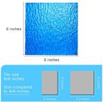 MaxGrain 6x6 inch Rainbow Transparent Textured Stained Glass Sheets Colored Cathedral Glass Packs, 8 Sheets Variety Bright Colors