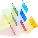 MaxGrain 6x6 inch Rainbow Transparent Textured Stained Glass Sheets Colored Cathedral Glass Packs, 8 Sheets Variety Bright Colors