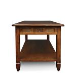 Leick Home 10058 Rustic Slate Tile Coffee Table with Shelf, Rustic Oak