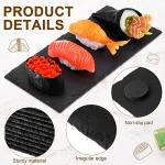 Hoolerry 15 Pcs 8 x 4 Inch Slate Charcuterie Boards Bulk, Mini Slate Cheese Board Black Sushi Platters Individual Stone Serving Tray Plates for Food, Appetizers, Cheese, Meat, Party