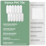 Vamos Tile Glossy White Backsplash Tile Peel and Stick, 12.8 x 12.8 Inch 10 Sheets Long Hexagon PVC Self Adhesive Mosaic Wall Tiles Stick on Backsplash for Kitchen and Bathroom