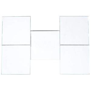 CleverDelights 3" Square Glass Tiles - 5 Pack