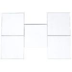 CleverDelights 3" Square Glass Tiles - 5 Pack
