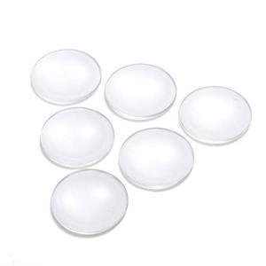 Craftdady 50Pcs Transparent Clear Glass Cabochons 34.5-35mm Flat Back Half Round Dome Tiles for Photo Pendant Jewelry Craft Making