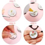 72 Pieces Craft Magnets Glass Ceramic Ferrite Magnet with Adhesive Backing and Transparent Clear Glass Cabochons for DIY Craft Fridge Refrigerator Pendants(1 Inch,Round)