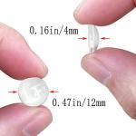 90PCS Clear Round Glass Cabochons Dome Tiles, 12MM Flat Back Clear Dome Cabochons Set for DIY Craft Photo Charms, Cameo Pendants, Rings, Necklace and Jewelry Making