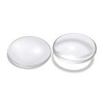 Craftdady 50Pcs Transparent Clear Glass Cabochons 34.5-35mm Flat Back Half Round Dome Tiles for Photo Pendant Jewelry Craft Making