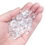 90PCS Clear Round Glass Cabochons Dome Tiles, 12MM Flat Back Clear Dome Cabochons Set for DIY Craft Photo Charms, Cameo Pendants, Rings, Necklace and Jewelry Making