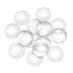 Craftdady 50Pcs Transparent Clear Glass Cabochons 34.5-35mm Flat Back Half Round Dome Tiles for Photo Pendant Jewelry Craft Making