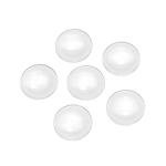 Craftdady 50Pcs Transparent Clear Glass Cabochons 34.5-35mm Flat Back Half Round Dome Tiles for Photo Pendant Jewelry Craft Making
