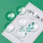 Craftdady 50Pcs Transparent Clear Glass Cabochons 34.5-35mm Flat Back Half Round Dome Tiles for Photo Pendant Jewelry Craft Making