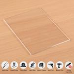KAITELA Pack of 10 Clear Acrylic Sheet 5" x 7" Cast Plexiglass Panel 1/8" Thick (3mm) Transparent Plastic Board for Sign, Craft, Display Projects, Laser Cutting, Engraving, Painting