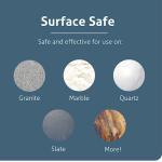 Therapy Granite Cleaner Kit with Microfiber - Daily Countertop Cleaner for Stone, Granite, Marble, Soapstone, Quartz, Quartzite, Slate, Headstone, Limestone, Corian, Laminate, and Tile