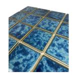 Tenedos TBHMD-3x3-PL Ocean Green Jellyfish Square Square 3x3 Porcelain Pool Mosaic Floor and Wall Tile for Backsplash, Kitchen, Bathroom, Swimming Pool (1 Sheet)