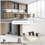 Tenedos Snowy Glossy Arabesque Porcelain Tile – 11.38" x 12.25" Sheet for Wall, Backsplash, Bathroom, Shower Accent, White Patterned Look (1 Sheet)