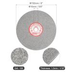uxcell Diamond Sanding Grinding Disc, 6-Inch (150mm) Grit 100 5/8" Arbor Hole, Flat Lap Disk Polishing Discs Abrasive Wheel for Gemstone Tile Porcelain Glass Stone Metal