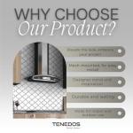 Tenedos Snowy Glossy Arabesque Porcelain Tile – 11.38" x 12.25" Sheet for Wall, Backsplash, Bathroom, Shower Accent, White Patterned Look (1 Sheet)