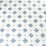 MSI Azula Hatchwork 12 in. x 12 in. Geometric Squares Polished Marble Mesh-Mounted Mosaic Wall Tile for Bathroom, Floor Tile and Kitchen Backsplash, White, Blue